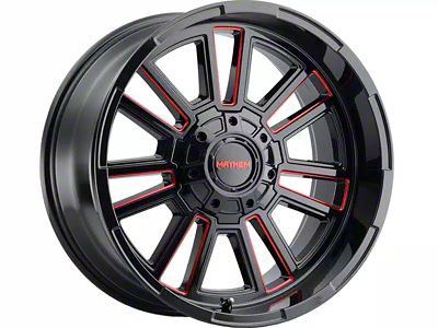 Mayhem Wheels Apollo Gloss Black with Prism Red 6-Lug Wheel; 20x10; -19mm Offset (05-15 Tacoma)