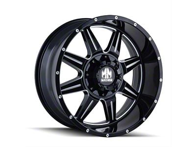 Mayhem Wheels Monstir Gloss Black Milled 6-Lug Wheel; 20x10; -12mm Offset (10-24 4Runner)