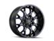 Mayhem Wheels Warrior Gloss Black Milled with Prism Blue 6-Lug Wheel; 17x9; -12mm Offset (10-24 4Runner)