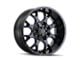 Mayhem Wheels Warrior Gloss Black Milled with Prism Blue 6-Lug Wheel; 17x9; -12mm Offset (16-23 Tacoma)