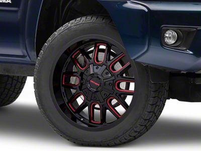 Mayhem Wheels Cogent Black with Prism Red 6-Lug Wheel; 20x9; 0mm Offset (05-15 Tacoma)