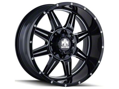 Mayhem Wheels Monstir Gloss Black Milled 6-Lug Wheel; 20x9; 0mm Offset (05-15 Tacoma)