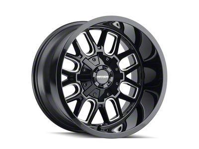 Mayhem Wheels Cogent Gloss Black Milled 6-Lug Wheel; 17x9; 13mm Offset (2024 Tacoma)