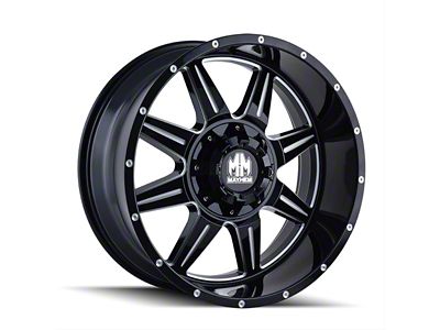 Mayhem Wheels Monstir Gloss Black Milled 6-Lug Wheel; 20x10; -12mm Offset (2024 Tacoma)