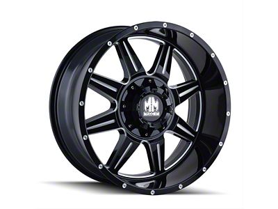 Mayhem Wheels Monstir Gloss Black Milled 6-Lug Wheel; 20x9; 0mm Offset (2024 Tacoma)