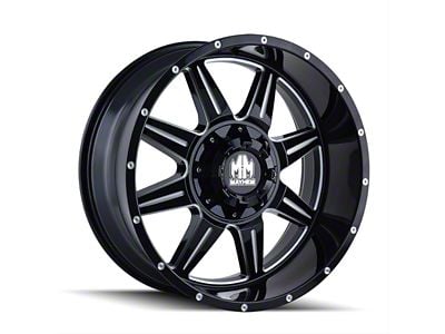 Mayhem Wheels Monstir Gloss Black Milled 6-Lug Wheel; 20x9; 18mm Offset (2024 Tacoma)
