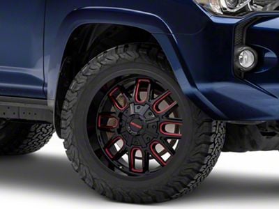 Mayhem Wheels Cogent Black with Prism Red 6-Lug Wheel; 20x9; 0mm Offset (10-24 4Runner)