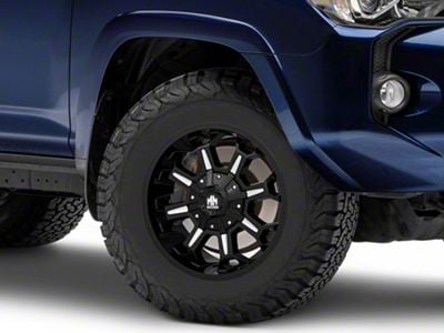 Mayhem Wheels Combat Gloss Black Milled 6-Lug Wheel; 17x9; -12mm Offset (10-24 4Runner)