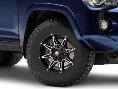 Mayhem Wheels Rampage Black Milled 6-Lug Wheel; 17x9; -12mm Offset (10-24 4Runner)