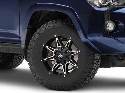 Mayhem Wheels Rampage Black Milled 6-Lug Wheel; 17x9; 18mm Offset (10-24 4Runner)