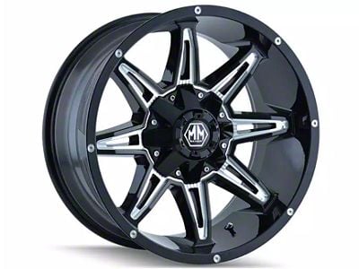 Mayhem Wheels Rampage Gloss Black Milled 6-Lug Wheel; 17x9; 13mm Offset (03-09 4Runner)