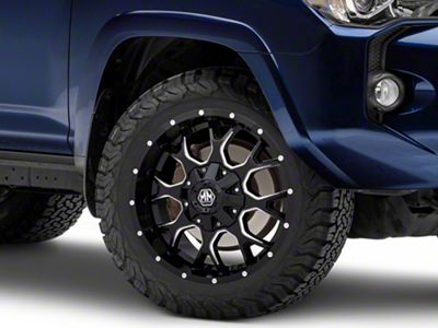 Mayhem Wheels Warrior Black Milled 6-Lug Wheel; 20x9; 18mm Offset (10-24 4Runner)