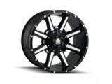 Mayhem Wheels Arsenal Gloss Black Machined 6-Lug Wheel; 17x9; -12mm Offset (22-24 Bronco Raptor)