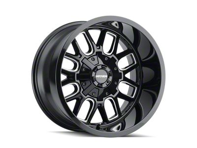 Mayhem Wheels Cogent Gloss Black Milled 6-Lug Wheel; 17x9; -12mm Offset (21-24 Bronco, Excluding Raptor)