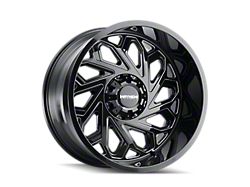 Mayhem Wheels Essex Gloss Black Milled 6-Lug Wheel; 22x12; -51mm Offset (22-24 Bronco Raptor)