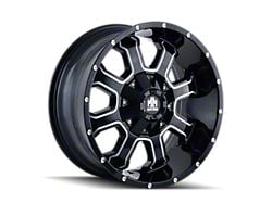 Mayhem Wheels Fierce Gloss Black Milled 6-Lug Wheel; 22x12; -44mm Offset (22-24 Bronco Raptor)