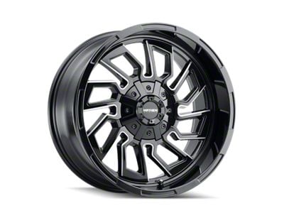 Mayhem Wheels Flywheel Gloss Black Milled 6-Lug Wheel; 22x10; -19mm Offset (22-24 Bronco Raptor)