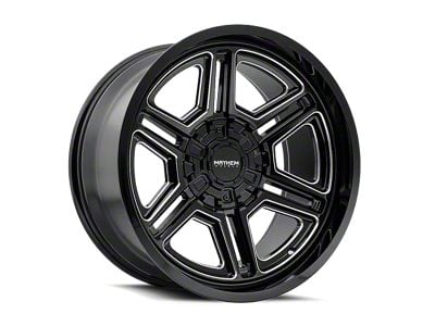 Mayhem Wheels Hermosa Gloss Black Milled 6-Lug Wheel; 20x12; -44mm Offset (21-24 Bronco, Excluding Raptor)