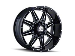 Mayhem Wheels Monstir Gloss Black Milled 6-Lug Wheel; 22x10; -19mm Offset (22-24 Bronco Raptor)