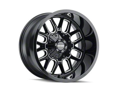Mayhem Wheels Cogent Gloss Black Milled 6-Lug Wheel; 17x9; -12mm Offset (22-24 Bronco Raptor)