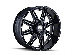 Mayhem Wheels Monstir Gloss Black Milled 6-Lug Wheel; 20x9; 0mm Offset (22-24 Bronco Raptor)