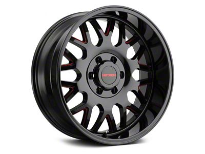 Mayhem Wheels Tripwire Black with Prism Red 6-Lug Wheel; 20x10; -19mm Offset (22-24 Bronco Raptor)