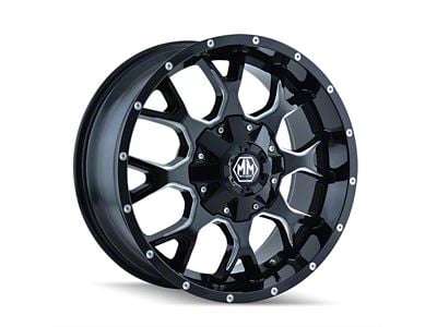 Mayhem Wheels Warrior Black Milled 6-Lug Wheel; 20x9; 0mm Offset (22-24 Bronco Raptor)