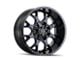 Mayhem Wheels Warrior Black with Prism Blue 6-Lug Wheel; 20x10; -25mm Offset (21-24 Bronco, Excluding Raptor)