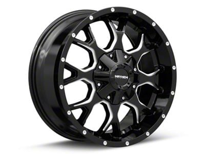 Mayhem Wheels Warrior Gloss Black Milled Wheel; 17x7.5; 30mm Offset (14-23 Jeep Cherokee KL)