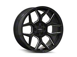 Mayhem Wheels Vanquish Gloss Black Milled Wheel; 20x9 (20-24 Jeep Gladiator JT)