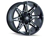 Mayhem Wheels Rampage Black Milled Wheel; 17x9; -12mm Offset (05-10 Jeep Grand Cherokee WK, Excluding SRT8)