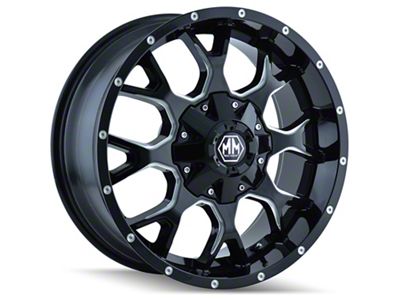 Mayhem Wheels Warrior Black Milled Wheel; 17x9; 18mm Offset (05-10 Jeep Grand Cherokee WK, Excluding SRT8)