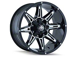 Mayhem Wheels Rampage Black Milled Wheel; 17x9; -12mm Offset (99-04 Jeep Grand Cherokee WJ)