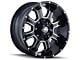 Mayhem Wheels Fierce Gloss Black Milled Wheel; 17x9; 18mm Offset (07-18 Jeep Wrangler JK)