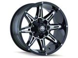 Mayhem Wheels Rampage Black Milled Wheel; 17x9; -12mm Offset (18-24 Jeep Wrangler JL)