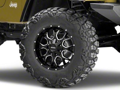 Mayhem Wheels Warrior Gloss Black Milled Wheel; 17x7.5; 40mm Offset (97-06 Jeep Wrangler TJ)