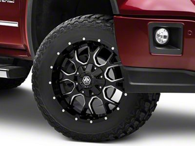 Mayhem Wheels Warrior Black Milled Wheel; 20x10 (18-24 Jeep Wrangler JL)