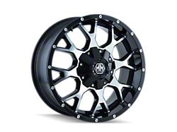 Mayhem Wheels Warrior Gloss Black Machined Wheel; 17x9; -12mm Offset (18-24 Jeep Wrangler JL)