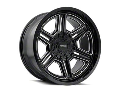 Mayhem Wheels Hermosa Gloss Black Milled Wheel; 20x9 (87-95 Jeep Wrangler YJ)