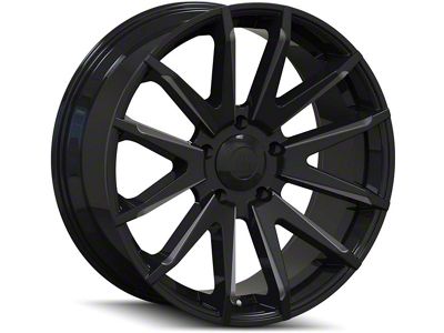 Mayhem Wheels Crossfire Gloss Black Milled 6-Lug Wheel; 20x9.5; 18mm Offset (17-24 Titan)