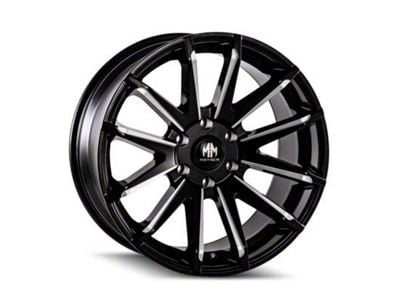 Mayhem Wheels Crossfire Gloss Black Milled 6-Lug Wheel; 22x9.5; 25mm Offset (17-24 Titan)