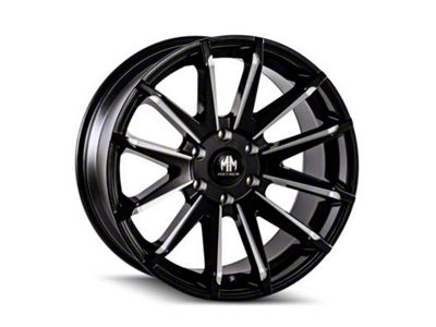 Mayhem Wheels Crossfire Gloss Black Milled 6-Lug Wheel; 22x9.5; 25mm Offset (16-24 Titan XD)