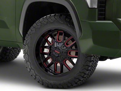 Mayhem Wheels Cogent Black with Prism Red 6-Lug Wheel; 20x9; 0mm Offset (22-24 Tundra)