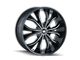 Mazzi Hustler Gloss Black Machined 6-Lug Wheel; 22x9.5; 30mm Offset (04-15 Titan)