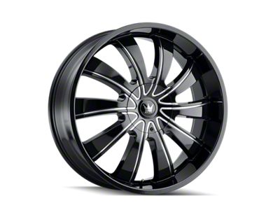 Mazzi Rolla Gloss Black Milled 6-Lug Wheel; 22x9.5; 30mm Offset (04-15 Titan)