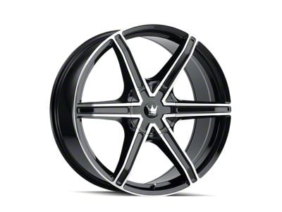 Mazzi Stilts Gloss Black Machined 6-Lug Wheel; 22x9.5; 30mm Offset (04-15 Titan)