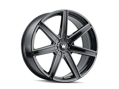 Mazzi Laguna Gloss Black Milled 5-Lug Wheel; 18x8; 35mm Offset (05-15 Tacoma)