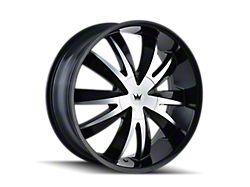 Mazzi Edge Gloss Black Machined 5-Lug Wheel; 22x8.5; 35mm Offset (21-24 Bronco Sport)