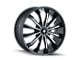 Mazzi Fusion Gloss Black Machined 6-Lug Wheel; 24x9.5; 30mm Offset (21-24 Bronco, Excluding Raptor)