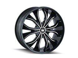 Mazzi Hustler Gloss Black Machined Wheel; 20x8.5; 35mm Offset (14-23 Jeep Cherokee KL)